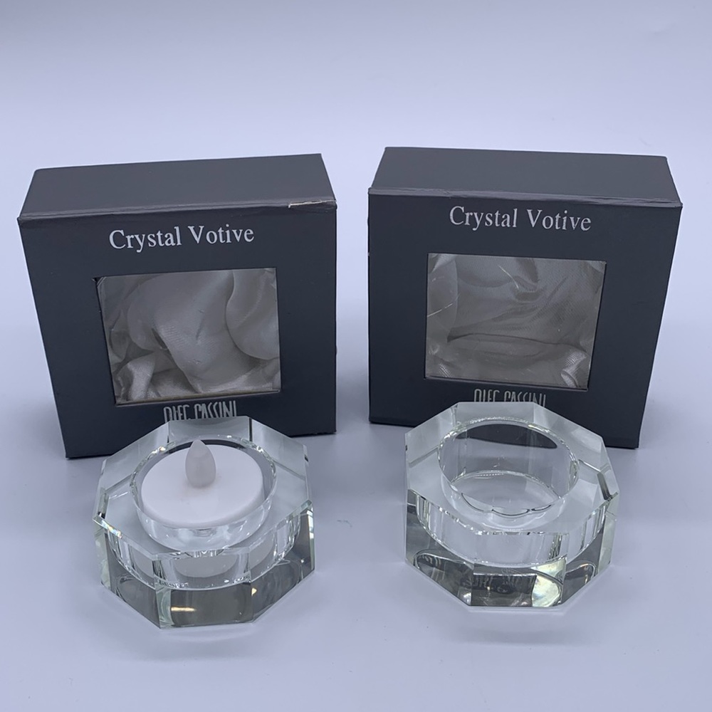 Pair Of Vintage Oleg Cassini Tea Light Candle Holders